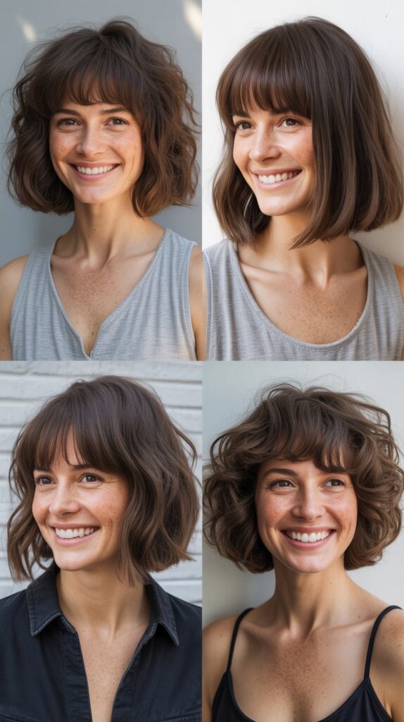 Piecey Bangs with Layered Lob