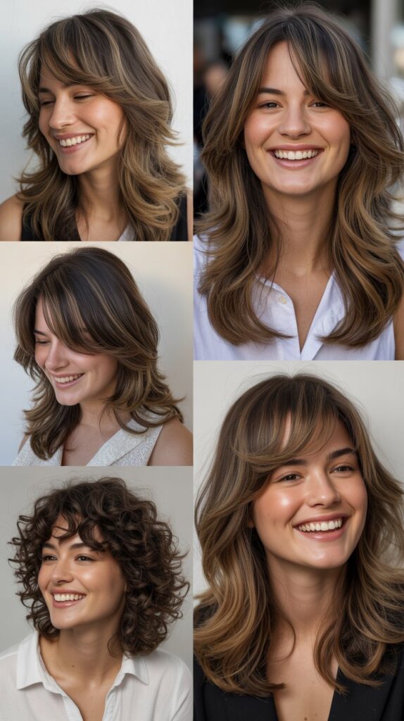 Long Side Bangs with Graduated Layers