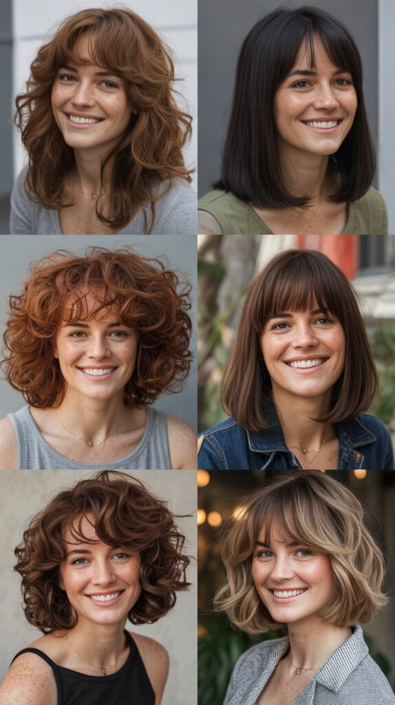 Shoulder-Length Cut with Baby Bangs