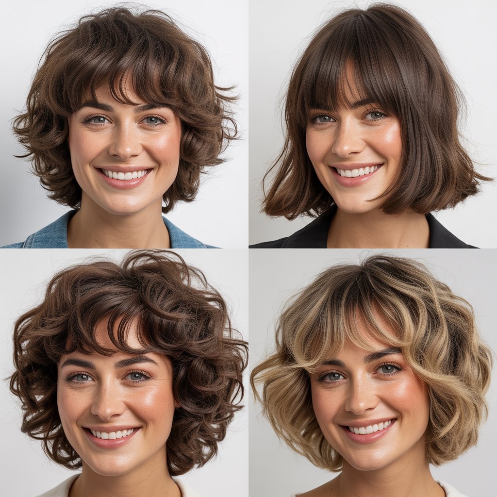 Shag with Brow-Skimming Bangs