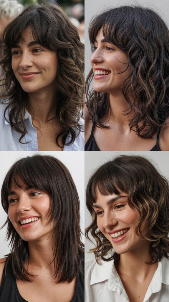 Disconnected Shag with Blunt Fringe