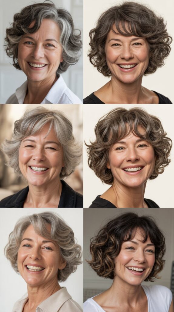 37 Fresh Short Bob Ideas for Women 50+ with Delicate Hair 12 Wavy Bob with Natural Texture