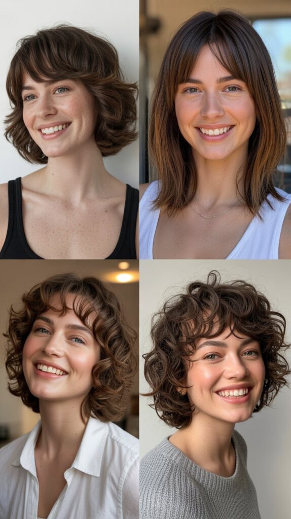 Shaggy Bob with Grown-Out Bangs