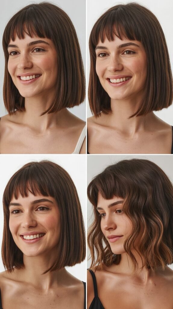 Long Bob with Baby Bang Fringe