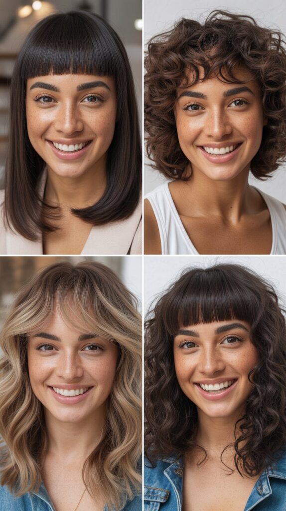 Precision Layers with Blunt Side Bangs