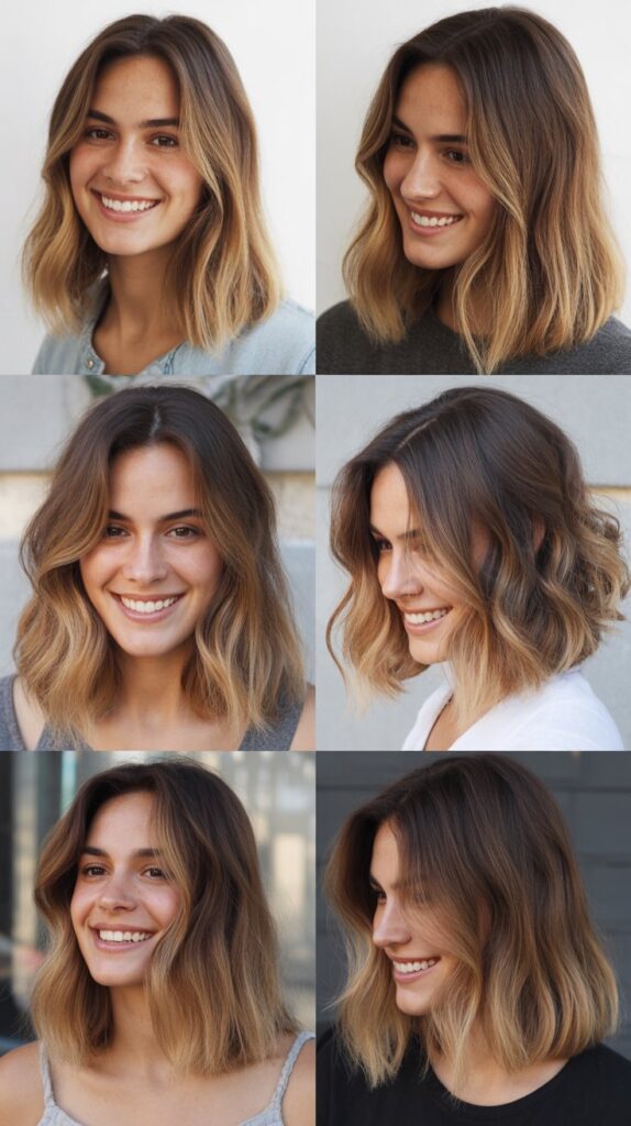 Long Bob with Balayage Ombre