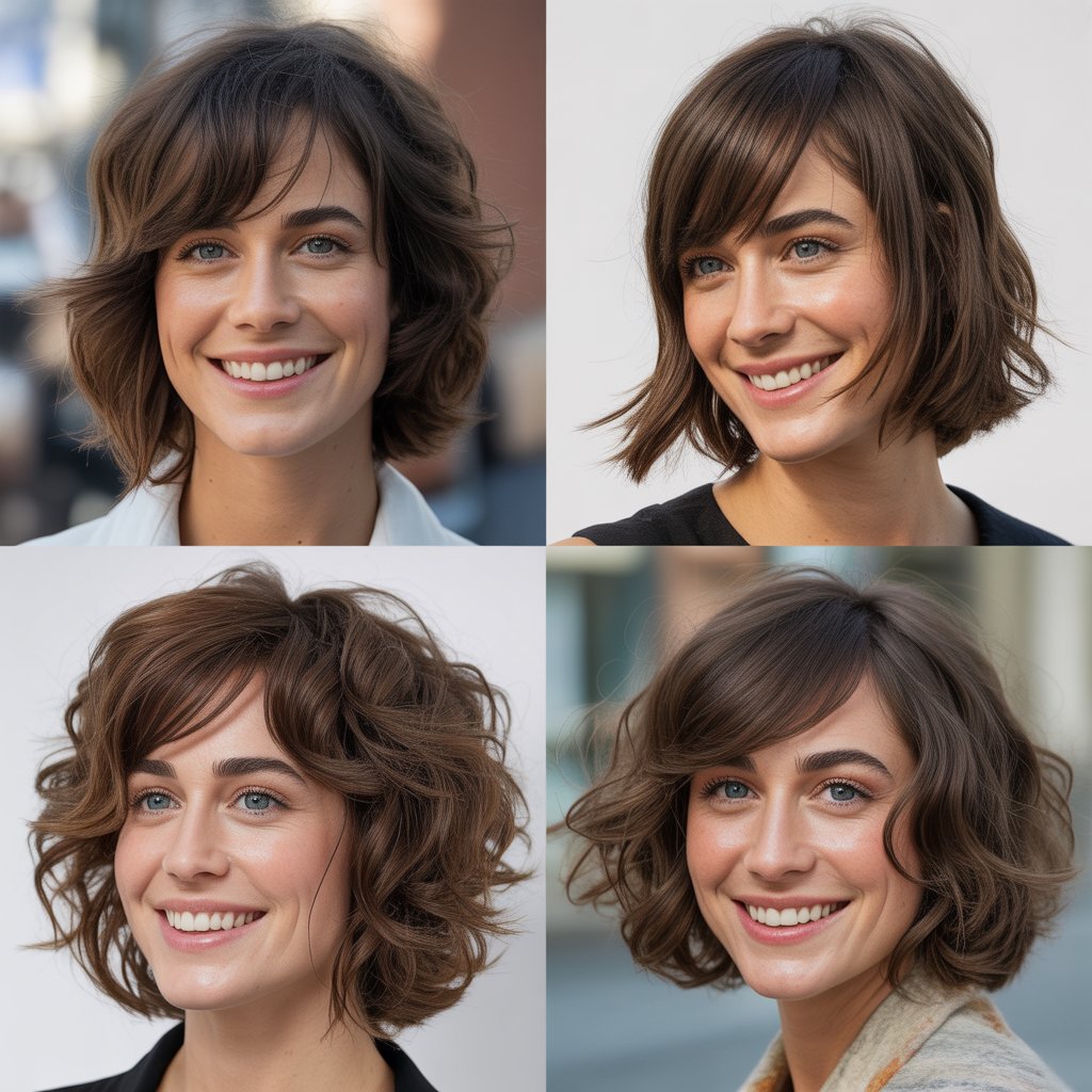 Asymmetrical Shag with Side Bangs