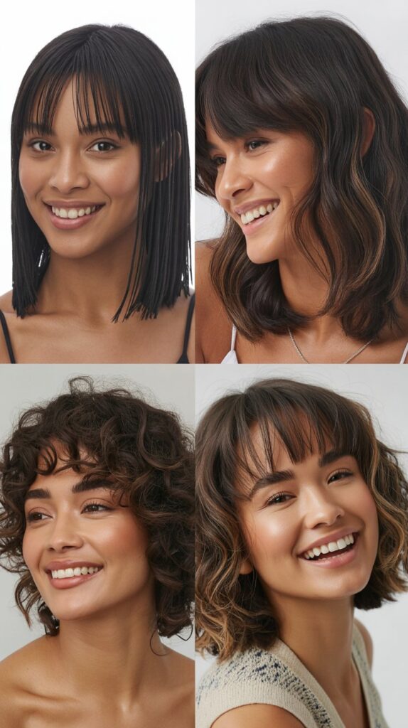 Face-Framing Layers with Baby Bangs