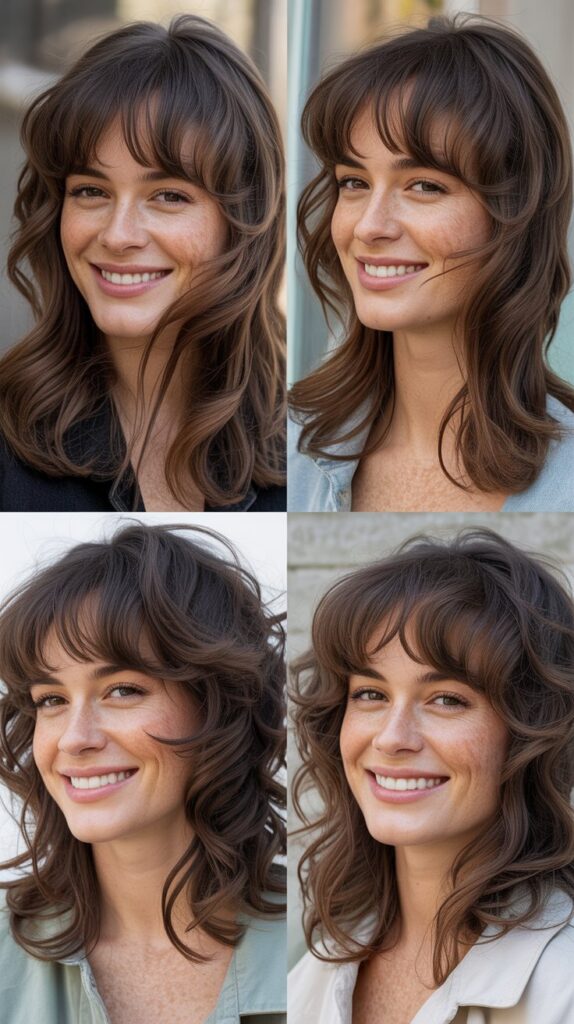 Wispy Micro Bangs with Voluminous Layers
