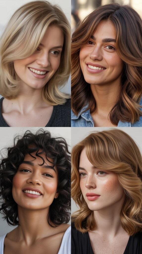 Rounded Layers with Soft Side-Swept Fringe