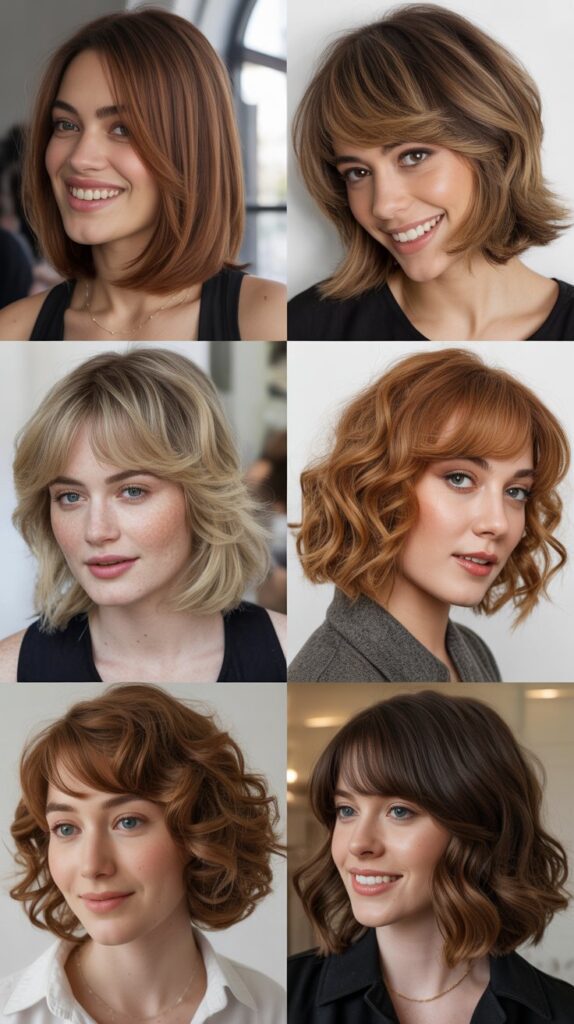Soft Graduated Bob Layers with Side Bangs