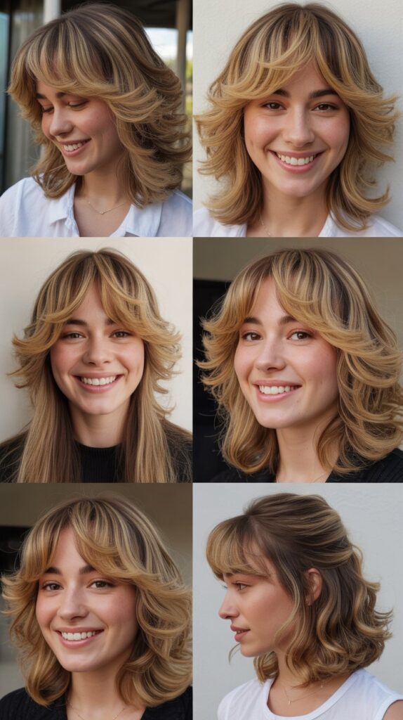 Butterfly Layers With Soft Curtain Bangs