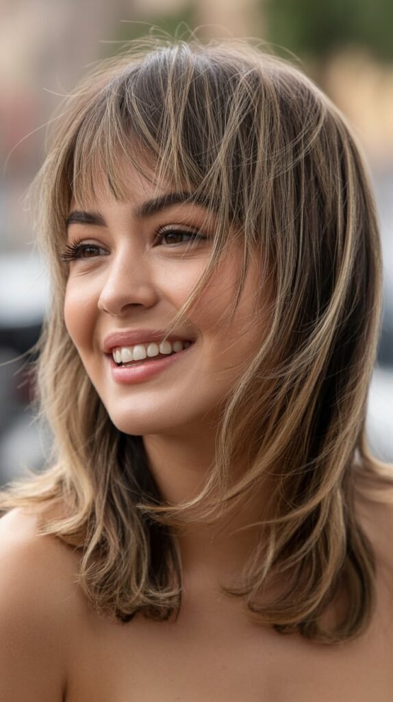 Choppy Layers With Baby Bangs