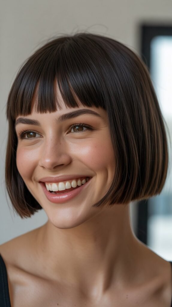 Precision Bob with Straight-Across Bangs