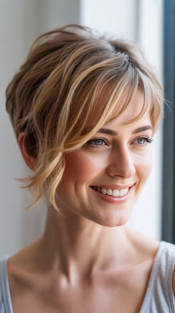 Pixie with Side-Swept Bangs