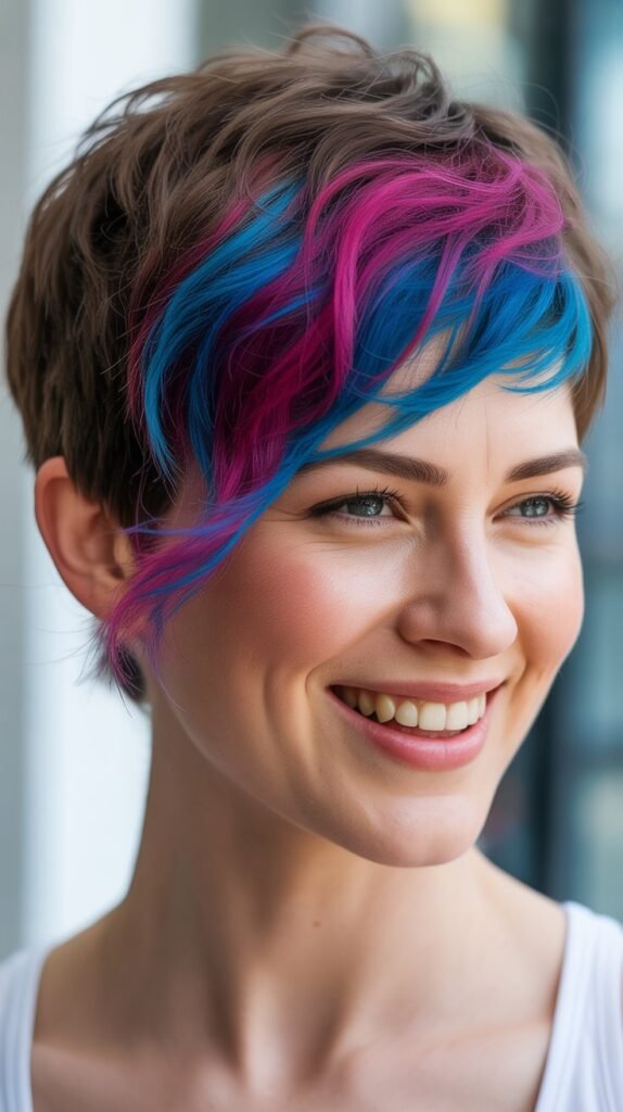 Pixie with Colored Highlights