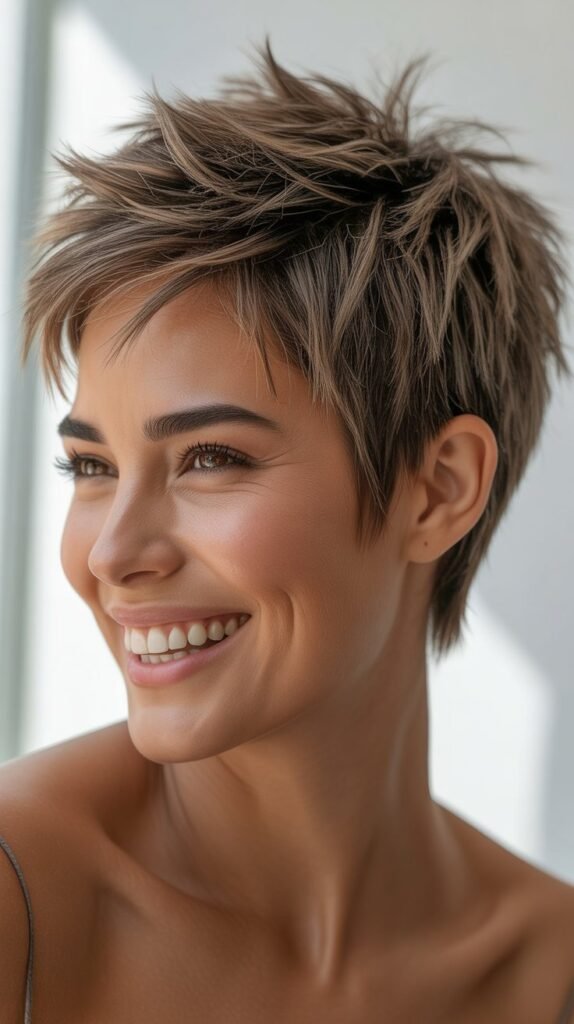 Spiky Pixie with Vertical Texture