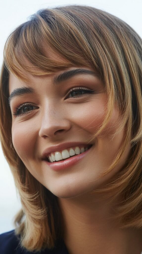 Compressed Side-Swept Bangs