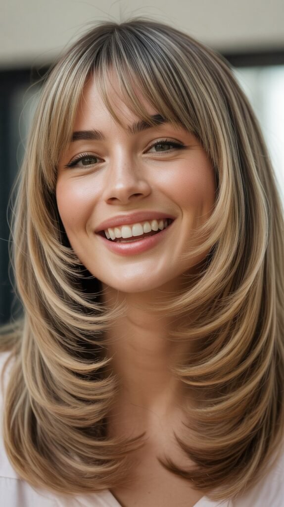 Graduated Curtain Bangs