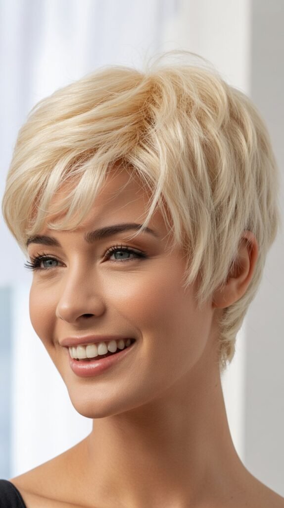 Platinum Blonde Pixie Wig