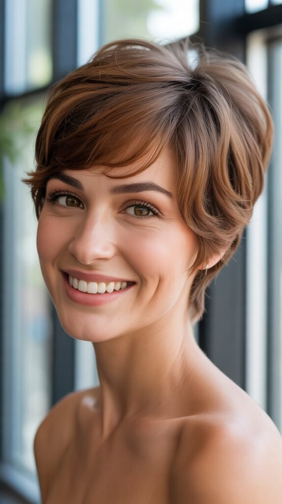 Pixie Cut for Square Faces