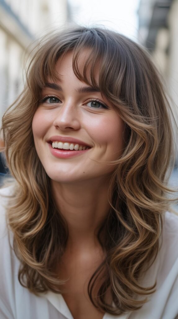  Tousled Layers With French Girl Bangs