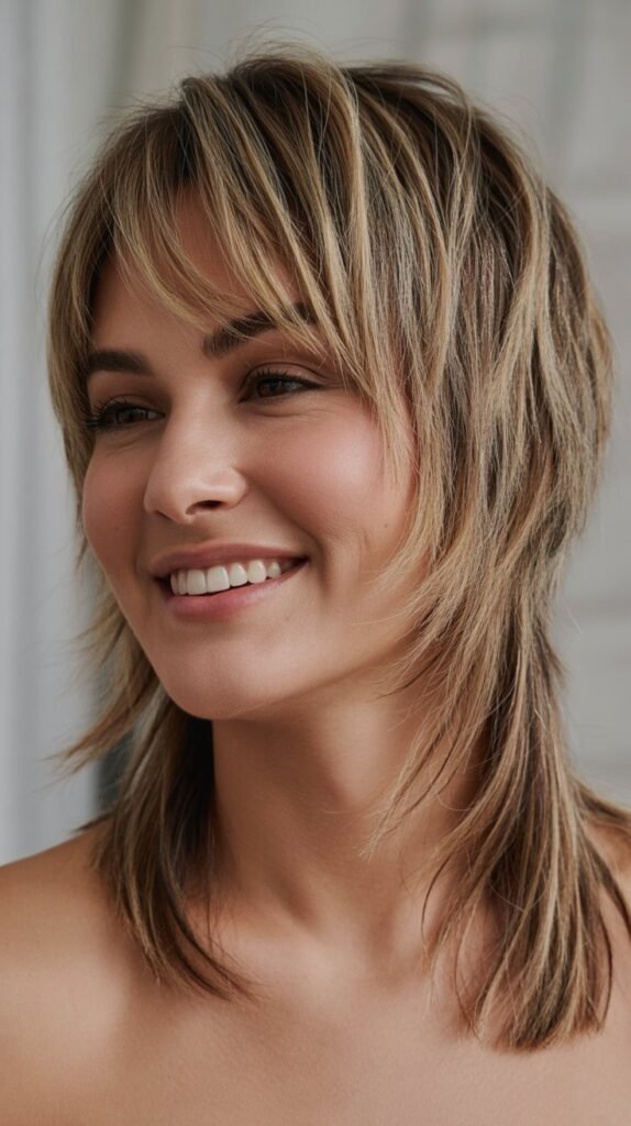 Choppy Layered Side Bangs
