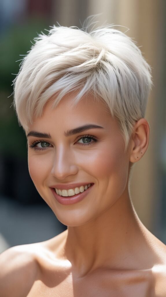 Platinum Blonde Ultra Short Pixie