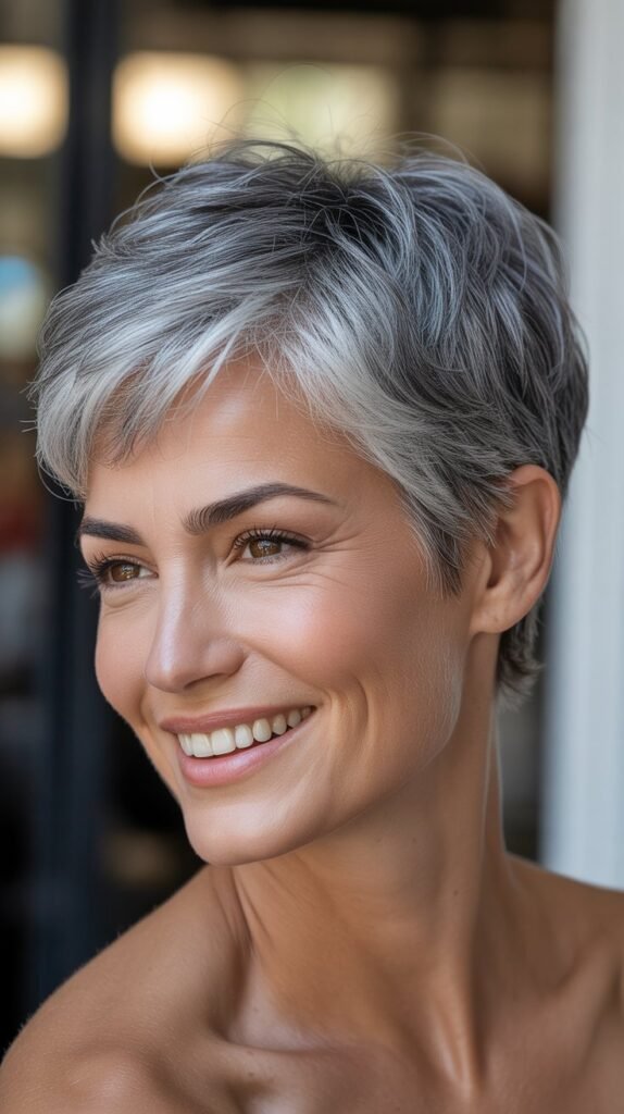 Natural Gray Pixie Wig