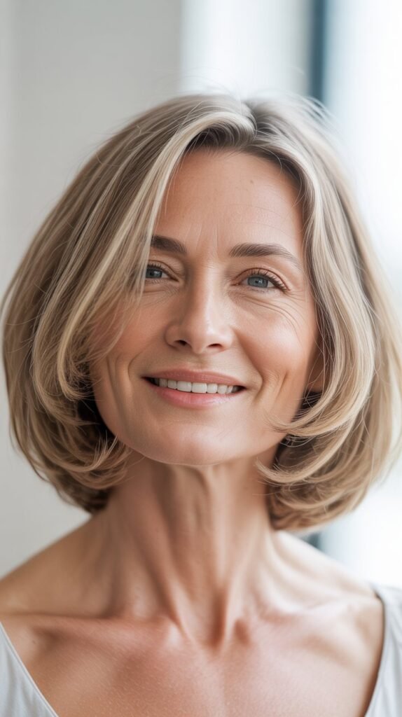 Rounded Bob with Curved Edges