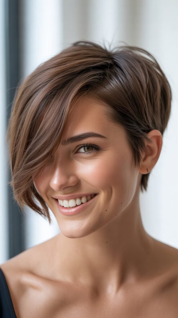 Asymmetrical Pixie with Side Sweep