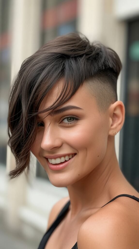 Undercut Pixie with Long Fringe