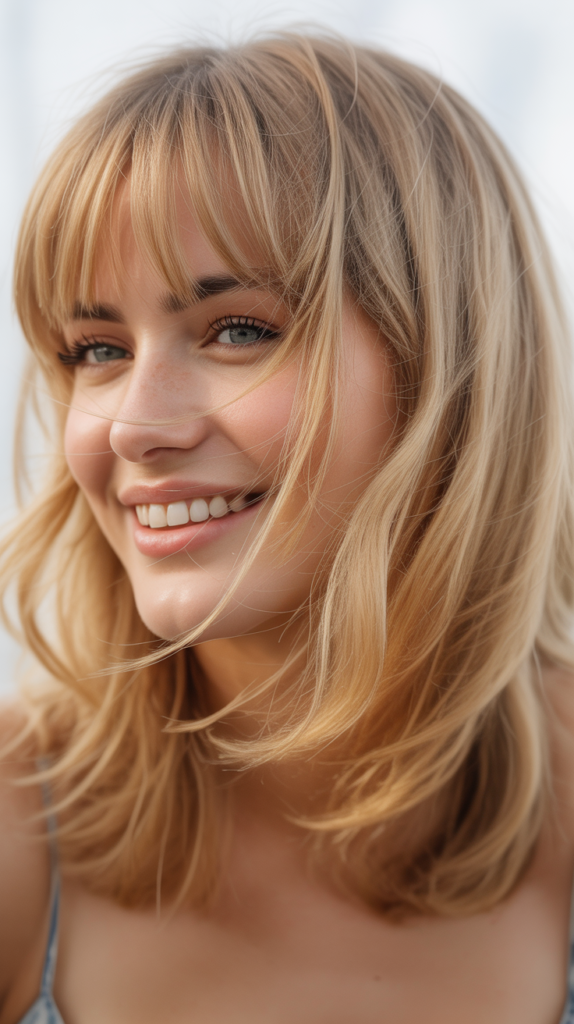 Disconnected Fringe with Textured Blonde Layers