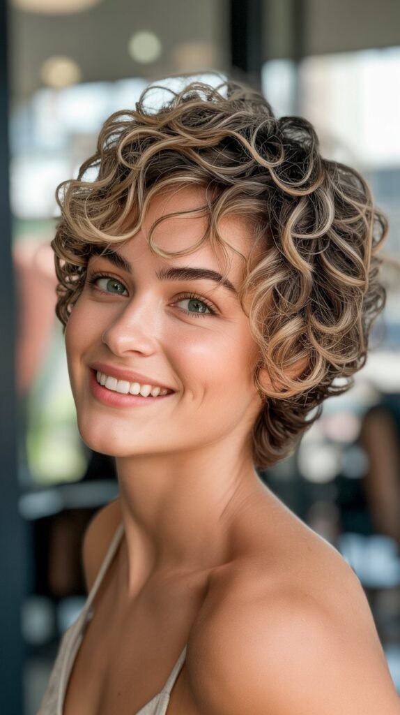  The Layered Curly Pixie