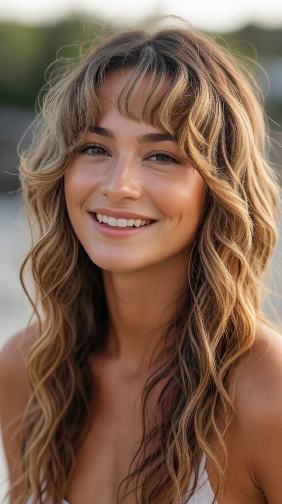 Asymmetrical Side Fringe with Graduated Cut