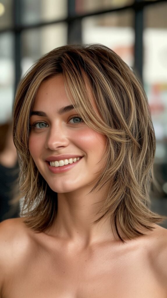 Shaggy Layered Lob (Long Bob)