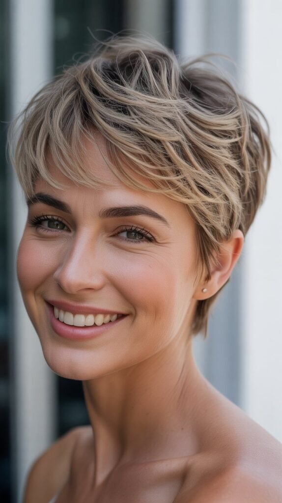 Wispy Pixie with Feathered Ends