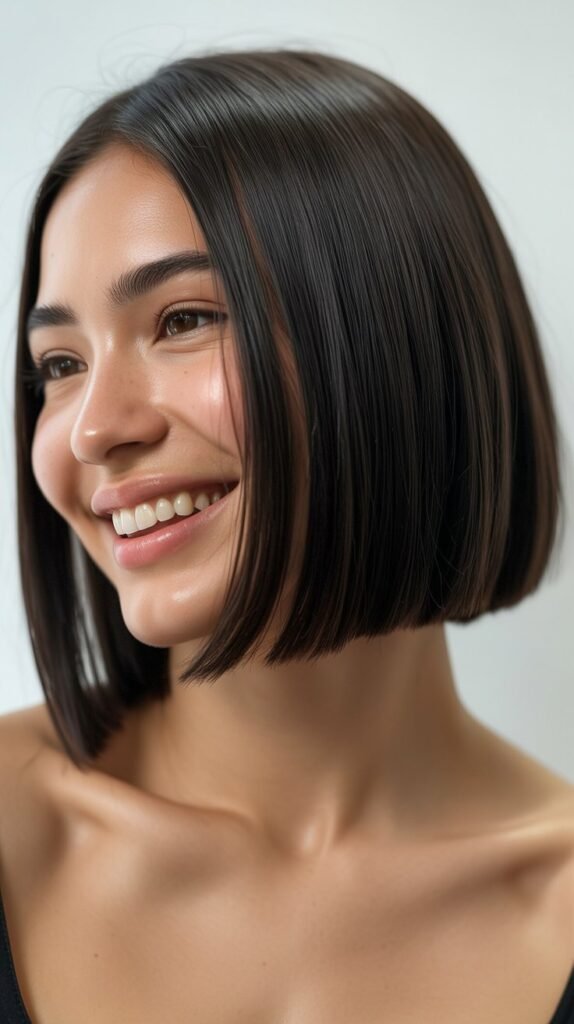 Sleek Lob with Undercut