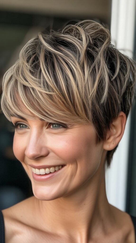 Highlighted Shaggy Pixie