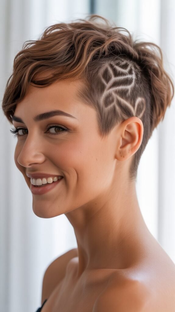 Pixie with Shaved Nape Design
