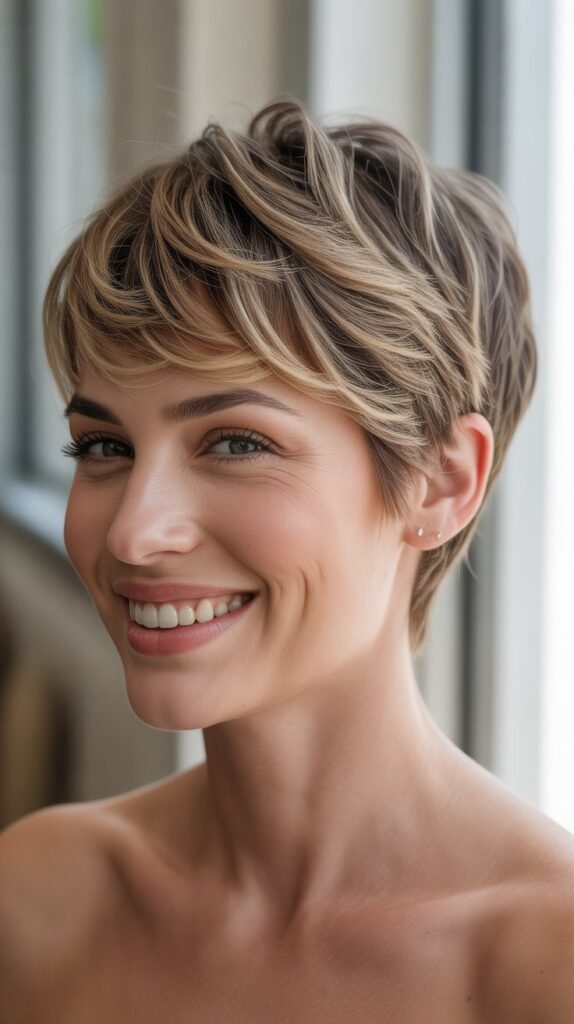 Feathered Pixie Cut