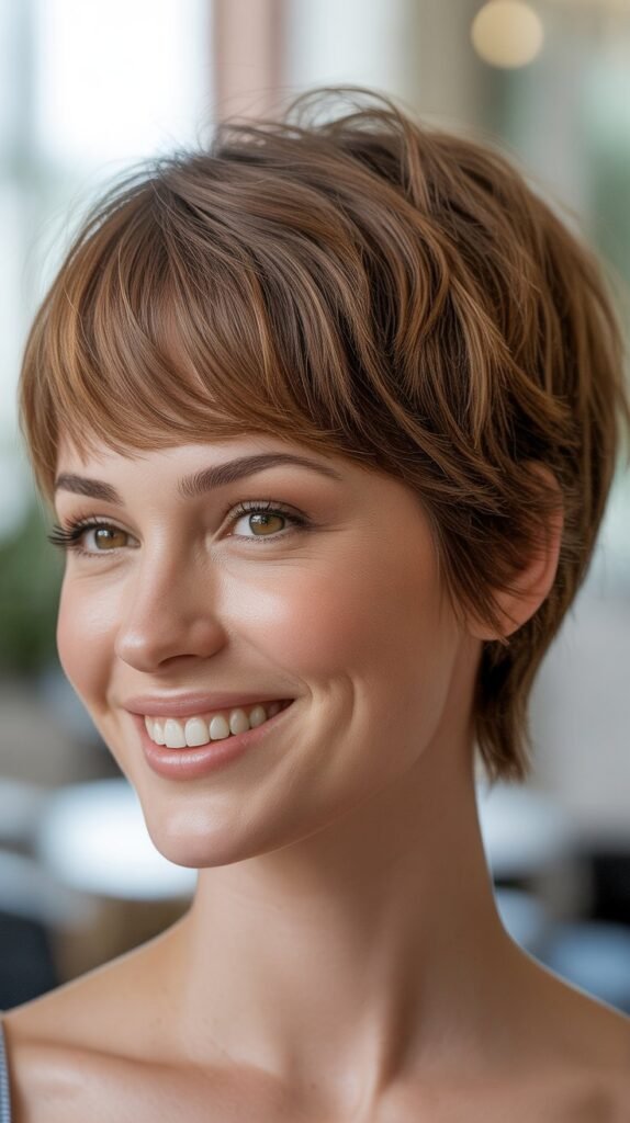 Pixie Cut with Bangs