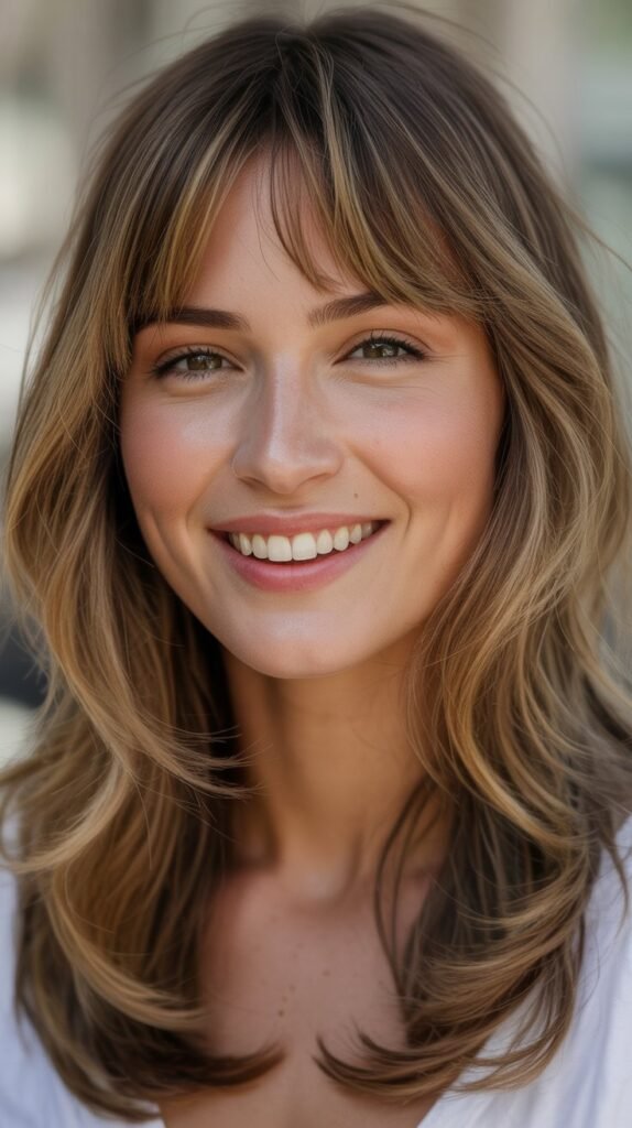 Grown-Out Bangs with Natural Blend