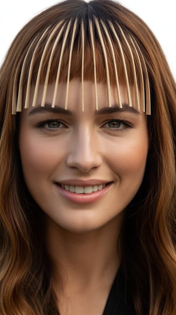 Razored Bangs with Sharp Definition