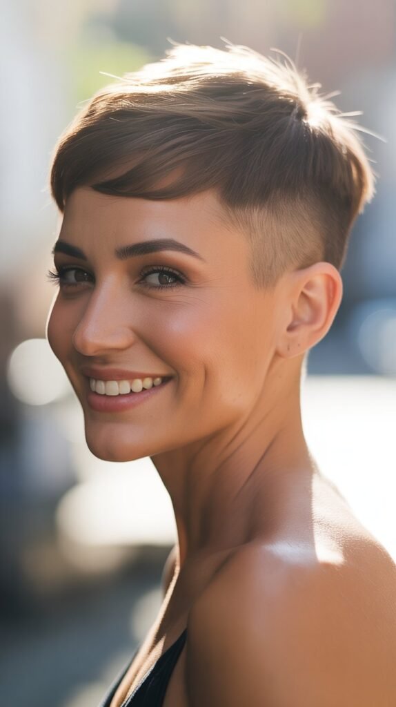 Pixie with Temple Fade