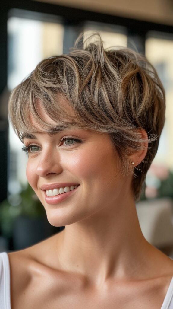 Shaggy Pixie with Face-Framing Layers