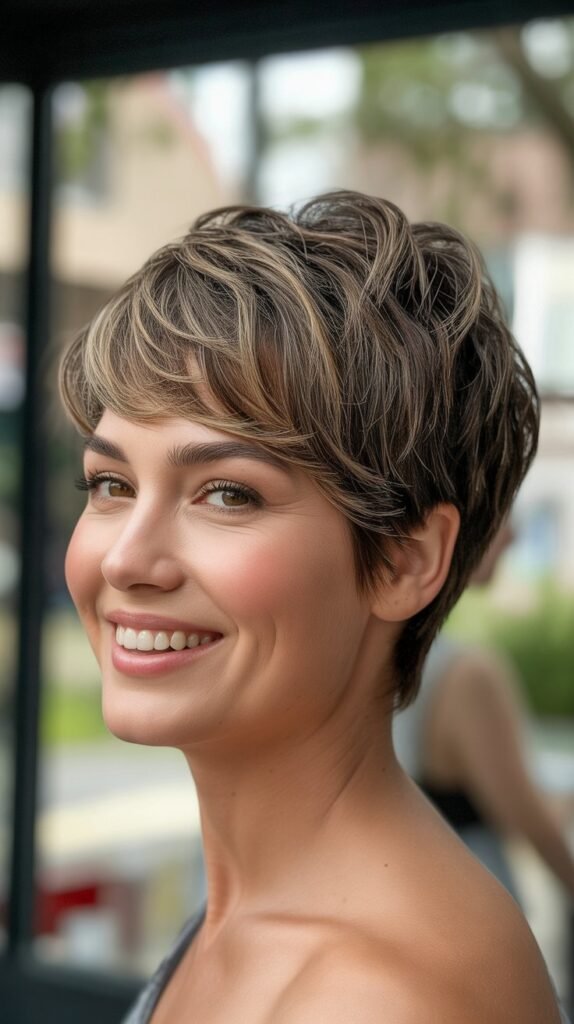 . Shaggy Pixie for Thick Hair