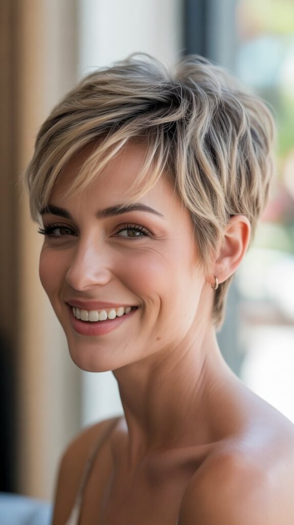 Feathered Pixie Cut