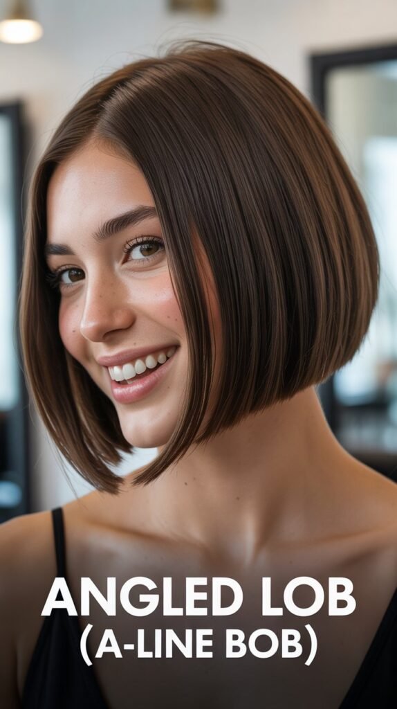 Angled Lob (A-Line Bob)