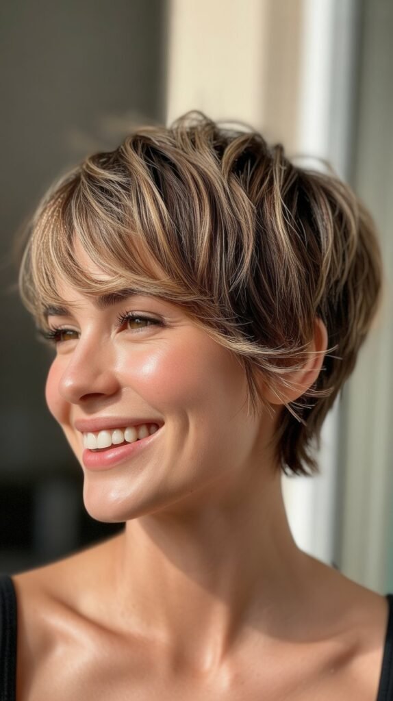 Shaggy Pixie with Face-Framing Layers